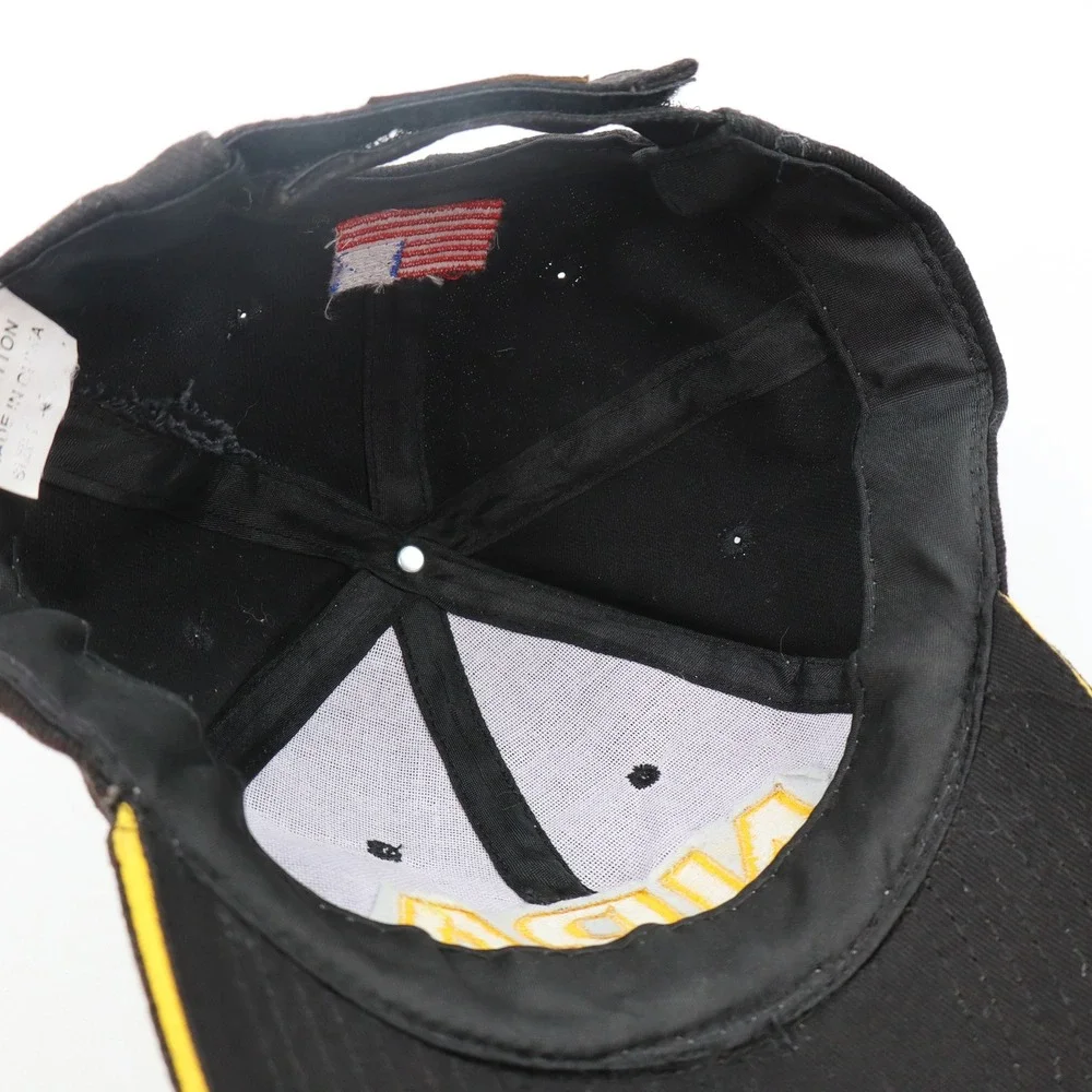 NRA Baseball Cap Black Yellow Embroidered Hat American Flag Adjustable‎ Cotton